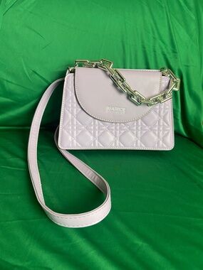 Beatrice Fashion Boutique Pastel Lavender Quilted Crossbody with chunky Chain